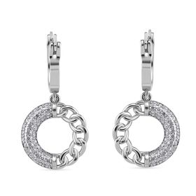 Weißer Zirkonia Ohrringe Nickelfreies Messing Standard 0.10 ct