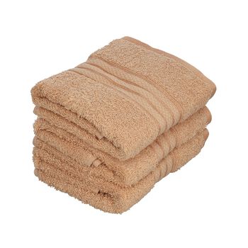 3er-Set 100% &Auml;gyptische Baumwolle-Frotteehandtuch, Gr&ouml;&szlig;e 41x71 cm, Beige