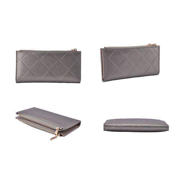 Brieftasche aus Kunstleder mit RFID Schutz, 19x19,5 cm, Bronze image number 2