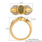 Ammolit und Zirkon Ring 925 Silber vergoldet  ca. 1,08 ct image number 6