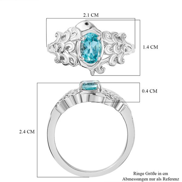 AA Lagunen Apatit Ring - 0,81 ct. image number 7