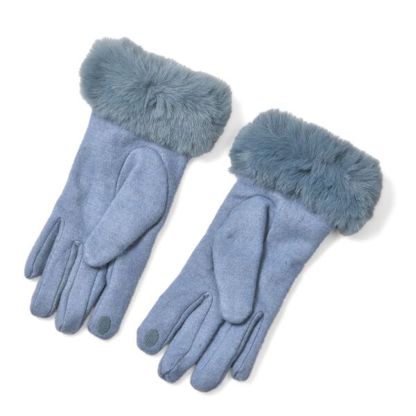 Kaschmirhandschuhe mit Touchscreen-Kompabilität, Blau image number 2