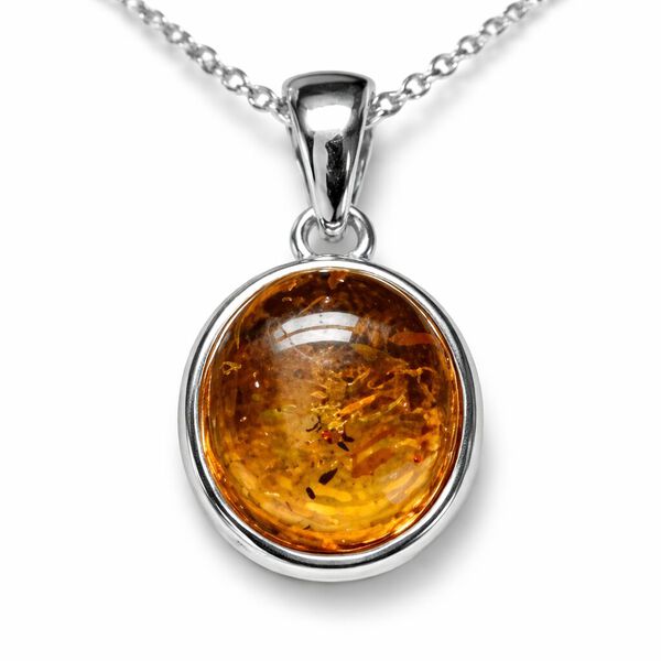 Bernstein Schmuckset ca. 43 cm 925 Silber