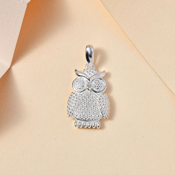 Wei&szlig;er Diamant Anh&auml;nger 925 Silber ca. image number 2