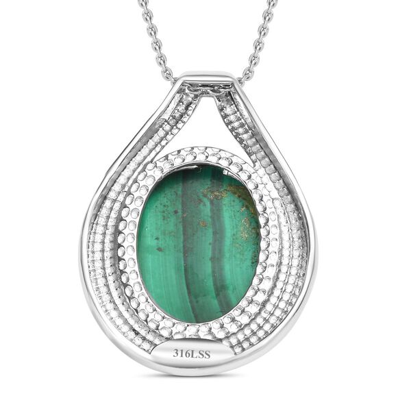 Malachit Schmuckset Edelstahl ca. 18.00 ct image number 5