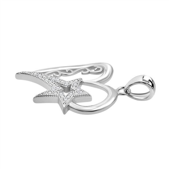 Lustro Stella wei&szlig;er Zirkonia Herz und Stern Anh&auml;nger image number 3