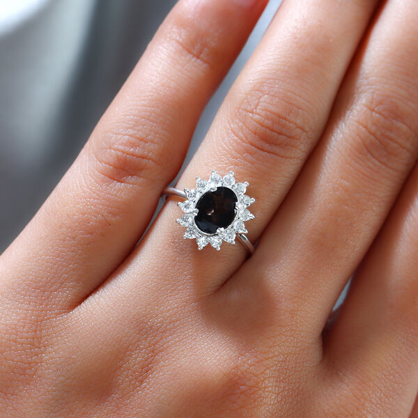 Rauchquarz und Zirkonia Ring 925 Silber image number 3