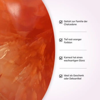 Gem Crystal Collection - Herz Karneol, Small, 3-4 cm -60 Ct.