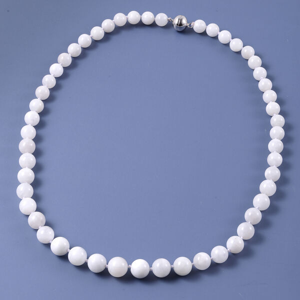 Mondstein Halskette ca. 50 cm lange mit Magnetschloss 925 Silber ca. 240.35 ct