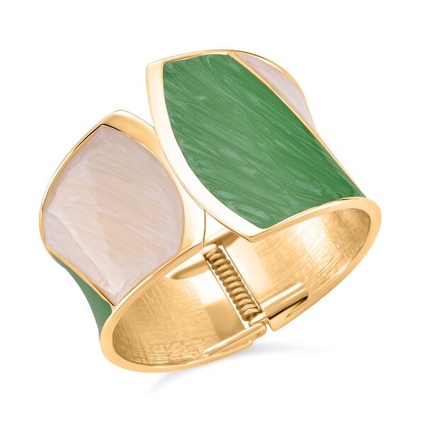 Emaille-Armreif im Colorblock-Design, 17cm, Gr&uuml;n image number 3