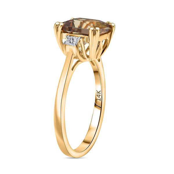 AAA Turkizit, Wei&szlig;er Diamant Ring 585 Gold (Gr&ouml;&szlig;e 17.00) ca. 3,00 ct image number 3