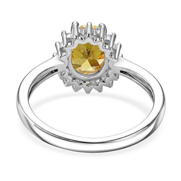 Gelber Zirkonia, Wei&szlig;er Zirkonia Ring Nickelfreies Messing (Gr&ouml;&szlig;e 19.00) image number 5