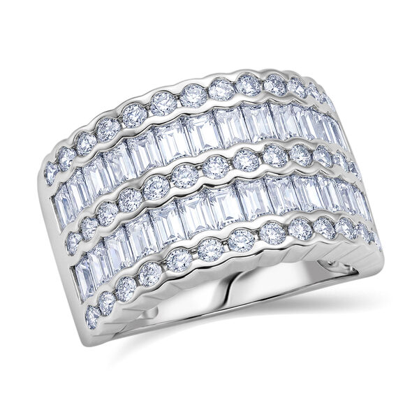 LUSTRO STELLA - Zirkonia Ring 925 Silber rhodiniert  ca. 1,69 ct image number 4