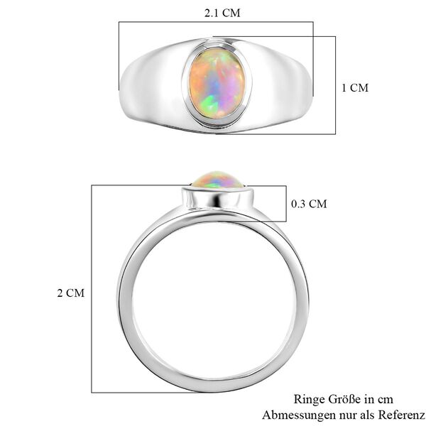 Nat&uuml;rlicher, &auml;thiopischer Welo Opal Ring, 925 Silber, ca. 0,73 ct image number 7