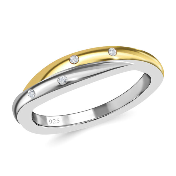 Diamant band Ring 925 Silber Platin-&Uuml;berzug image number 4