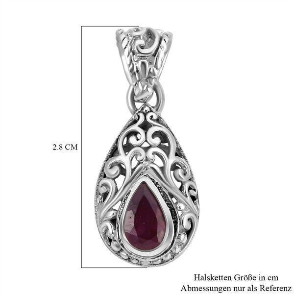 Royal Bali - Afrikanischer Rubin (Fissure gef&uuml;llt) Anh&auml;nger, 925 Silber ca. 1.60 ct image number 5