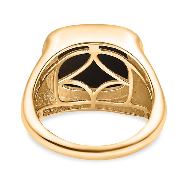 Tucson Exklusive- Goldenite Ring 925 Silber 750 Gelbgold Vermeil (Gr&ouml;&szlig;e 20.00) ca. 4.58 ct image number 6