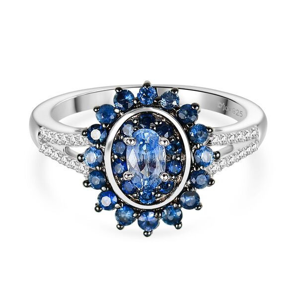 D'Joy AA Ceylon Saphir und Zirkon Ring - 1,23 ct.