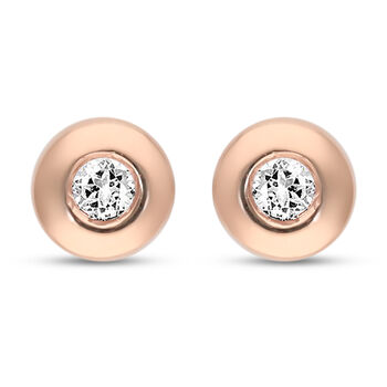 Diamant Ohrstecker, I2-I3 G-H, 585 Ros&eacute;gold ca. 0.10 ct