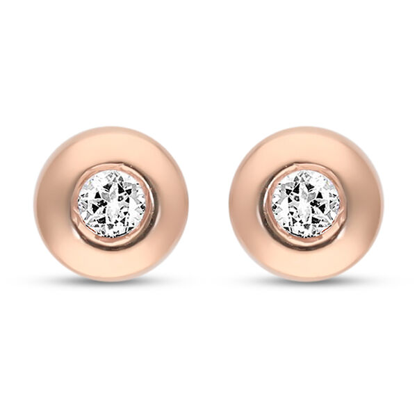 Diamant Ohrstecker, I2-I3 G-H, 585 Ros&eacute;gold ca. 0.10 ct