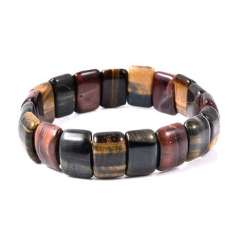Mehrfarbiges Tigerauge flexibel Armband ca. 17-18 cm lange 149.75 ct