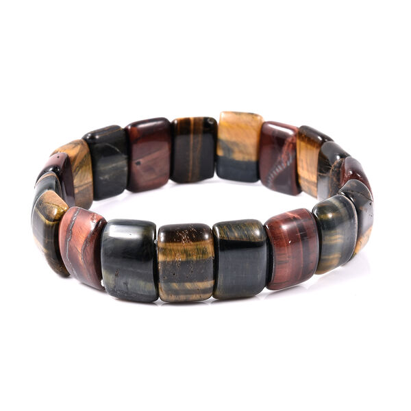 Mehrfarbiges Tigerauge flexibel Armband ca. 17-18 cm lange 149.75 ct image number 0