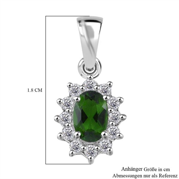 Nat&uuml;rlicher Chromdiopsid und Zirkon Anh&auml;nger - 0,78 ct. image number 4