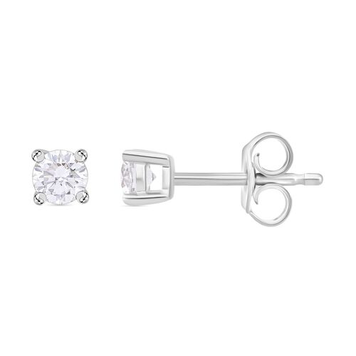 LUXURIANT DIAMOND- SGL zertifizierte VS-GH Labor Diamant Ohrringe, 925 Silber rhodiniert - 0,50 ct. image number 0