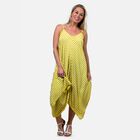 Gestreiftes Sommerkleid mit Saum, One Size, Gelb image number 0