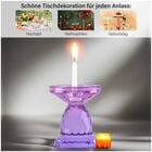 Kerzenhalter aus Glas, Rosa und lila image number 6