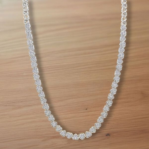 LUXURIANT SGL zertifizierte SI-GH Labor Diamant 45cm Halskette und 19cm Armband image number 8