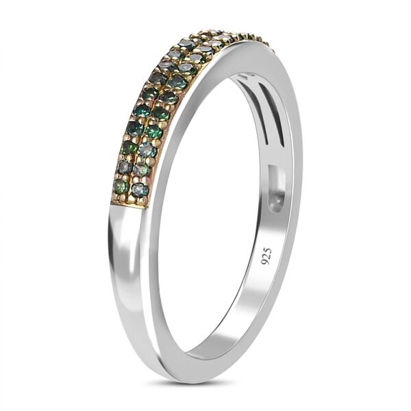 Gr&uuml;ner Diamant-Bandring - 0,20 ct. image number 5