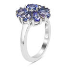 Tansanit Blumen-Ring in Silber image number 4