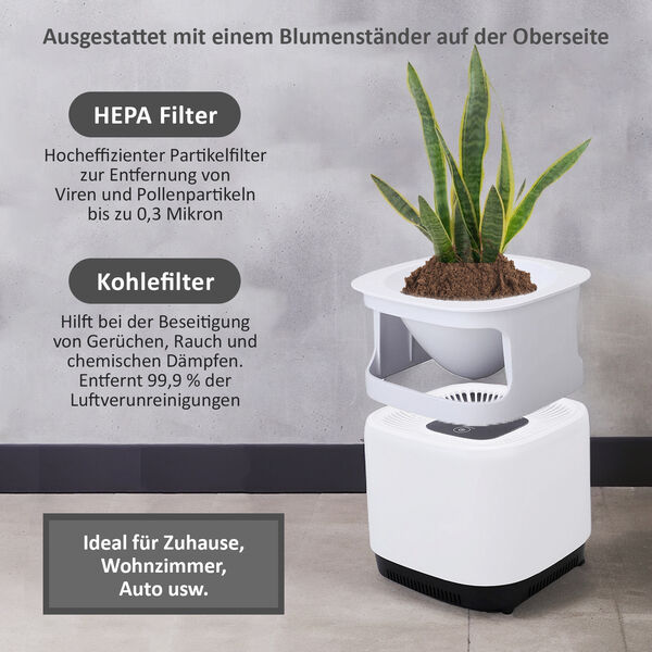 Multifunktionaler Luftreiniger mit HEPA-Filter, Weiß image number 9