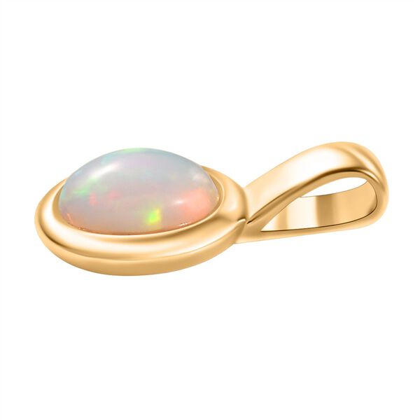 AA Natürliches, äthiopisches Welo Opal Schmuckset, 925 Silber 750 Gelbgold Vermeil - 1,61 ct. image number 9