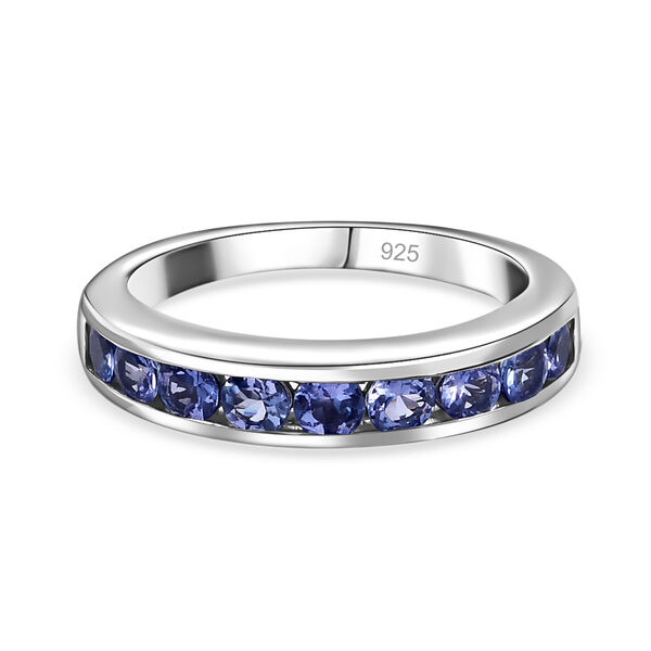 AA Tansanit Band Ring 925 Silber Platin-&Uuml;berzug image number 0