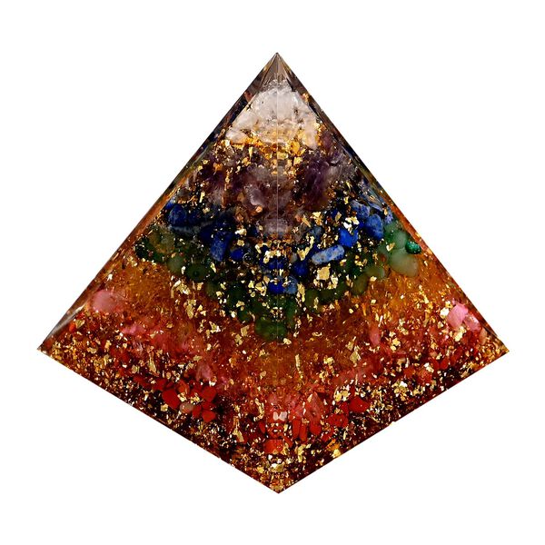 LIVMORE Kristall Pyramide Dekoration aus Kristall und Resin, 6cm, Mehrfarbig image number 3