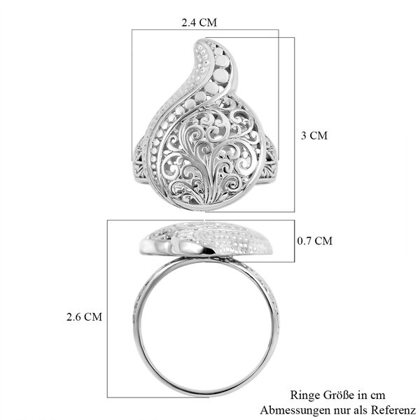 Royal Bali Kollektion - floraler Ring, 925 Silber  ca. 7,11g image number 5