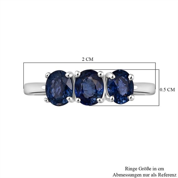 D'Joy AAA Ceylon-Saphir Ring 925 Silber rhodiniert (Gr&ouml;&szlig;e 19.00) ca. 1,24 ct image number 6