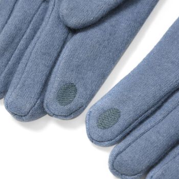 Kaschmir Handschuhe mit Supersoft Mikroplusch futter, Blau