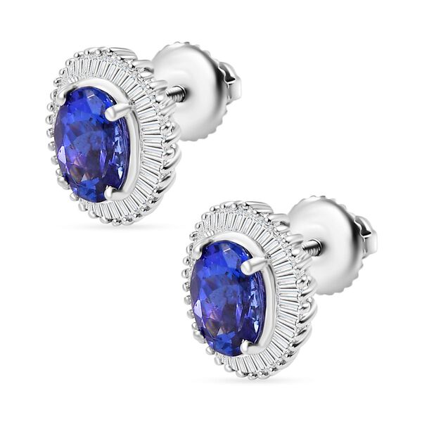RHAPSODY AAAA Tansanit und VS Diamant Ohrringe in 950 Platin - 2,72 ct. image number 4