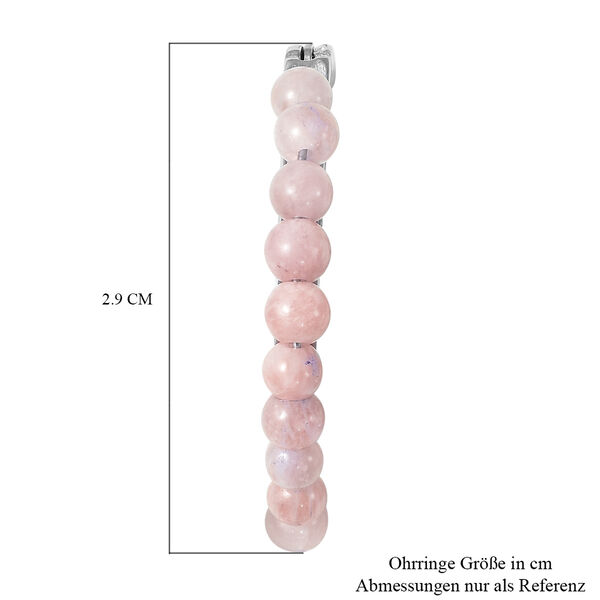 Rosenquarz-Creolen, Edelstahl ca. 3,50 ct image number 5