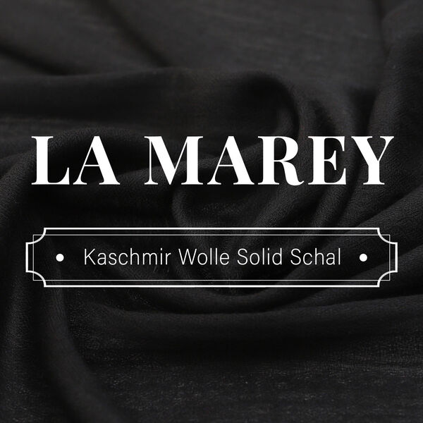 LA MAREY - Luxuri&ouml;ser und weicher Schal aus 100 % Kaschmirwolle, 70 x 195 cm, Schwarz image number 4