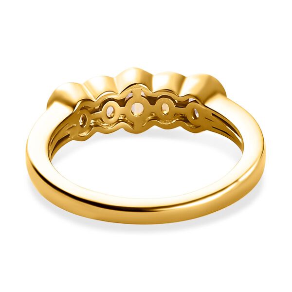 AA nat&uuml;rlicher, goldener Tansanit und Zirkon-Ring - 1,01 ct. image number 6