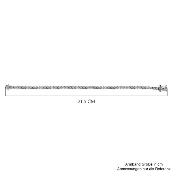 Weißer Diamant Armband, ca. 20 cm, 925 Silber platiniert ca. 0.25 ct image number 6