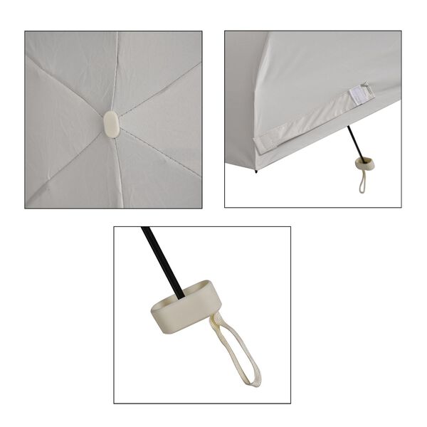 Sturmfester Pocketschirm mit Etui und UV-Schutz &ndash; Beige image number 7