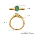 Kagem sambischer Smaragd-Solitär-Ring, 925 Silber vergoldet, 0,71 ct. image number 6