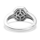 Diamant Cluster Ring 925 Silber Platin-Überzug image number 4