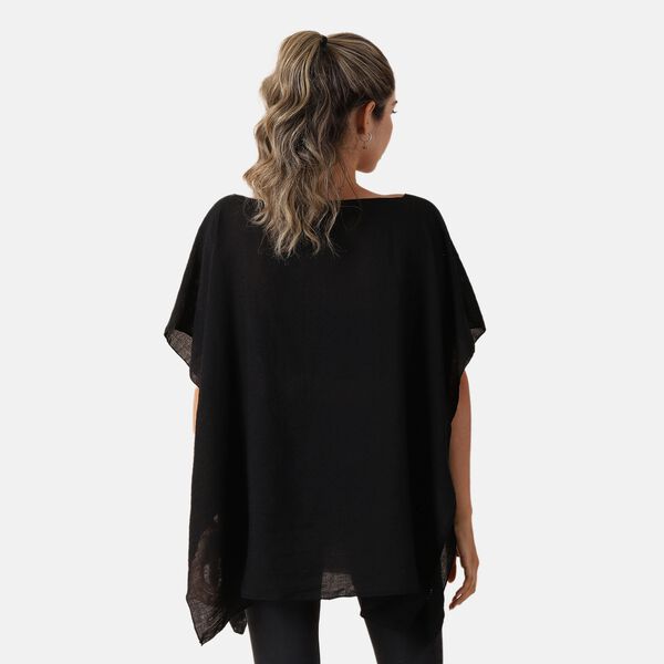 T-Shirt mit Baum-Stickerei, Schwarz, Einheitsgr&ouml;&szlig;e&nbsp; image number 3