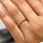 Diamant-Ring, 925 Silber vergoldet  ca. 0,05 ct image number 2